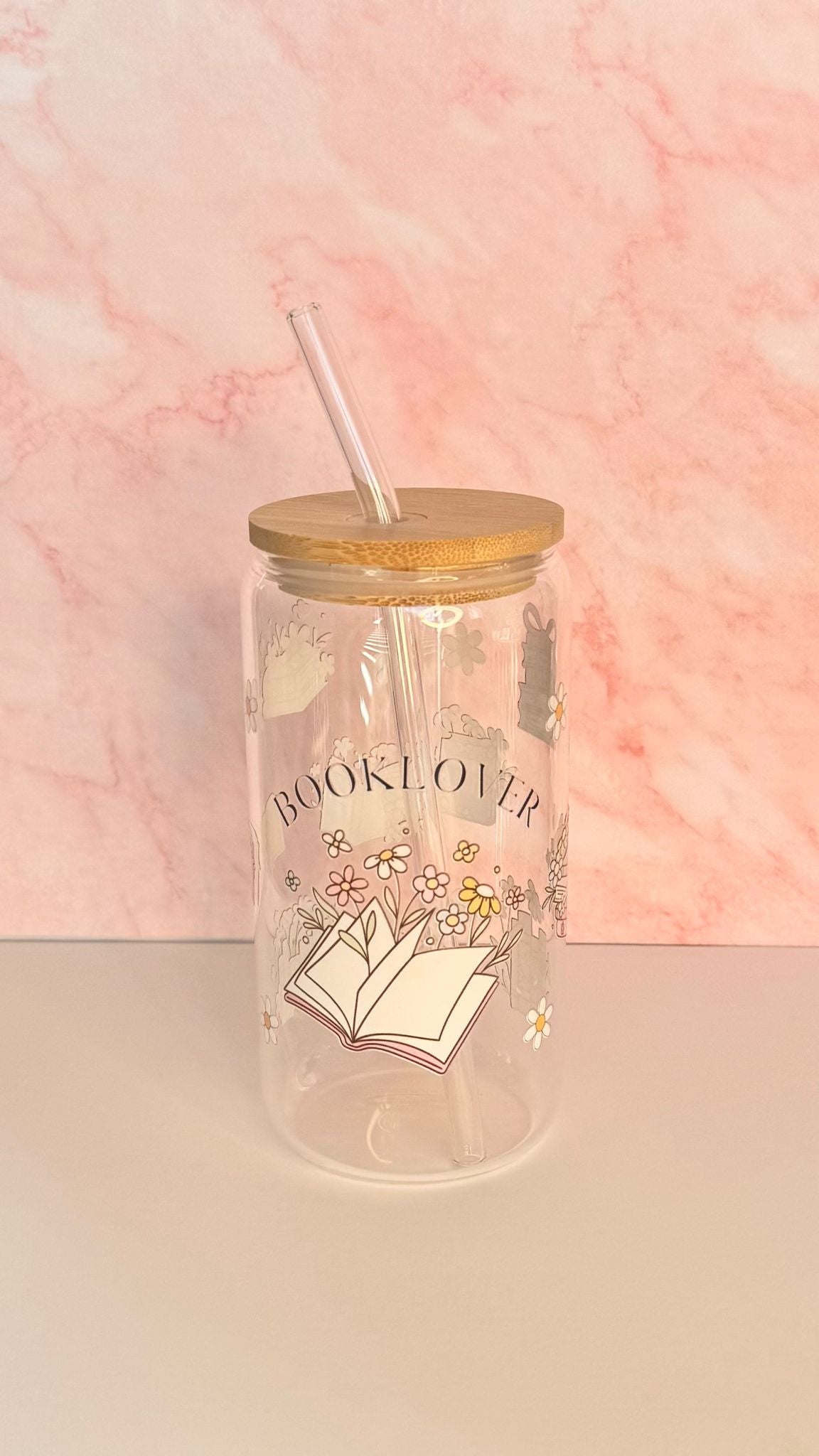 Glazen beker Booklover - 550ml
