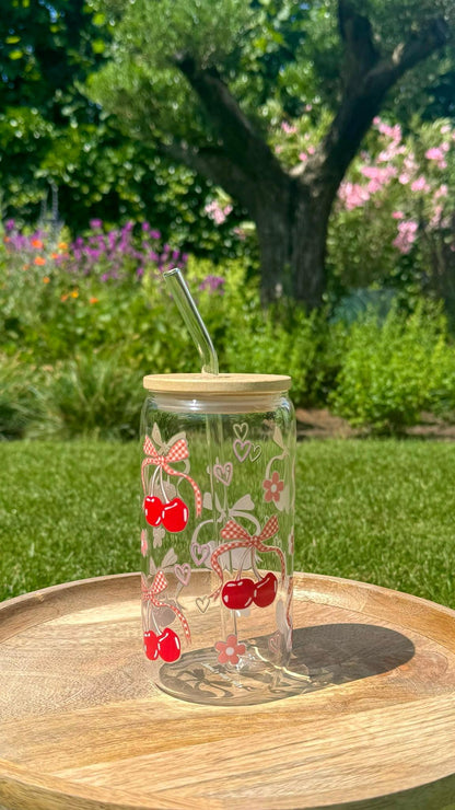 Glazen beker Kersen - 550ml